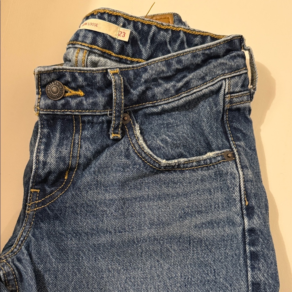 Levi's Low Loose Straight Jeans sz 23 - Picture 3 of 6